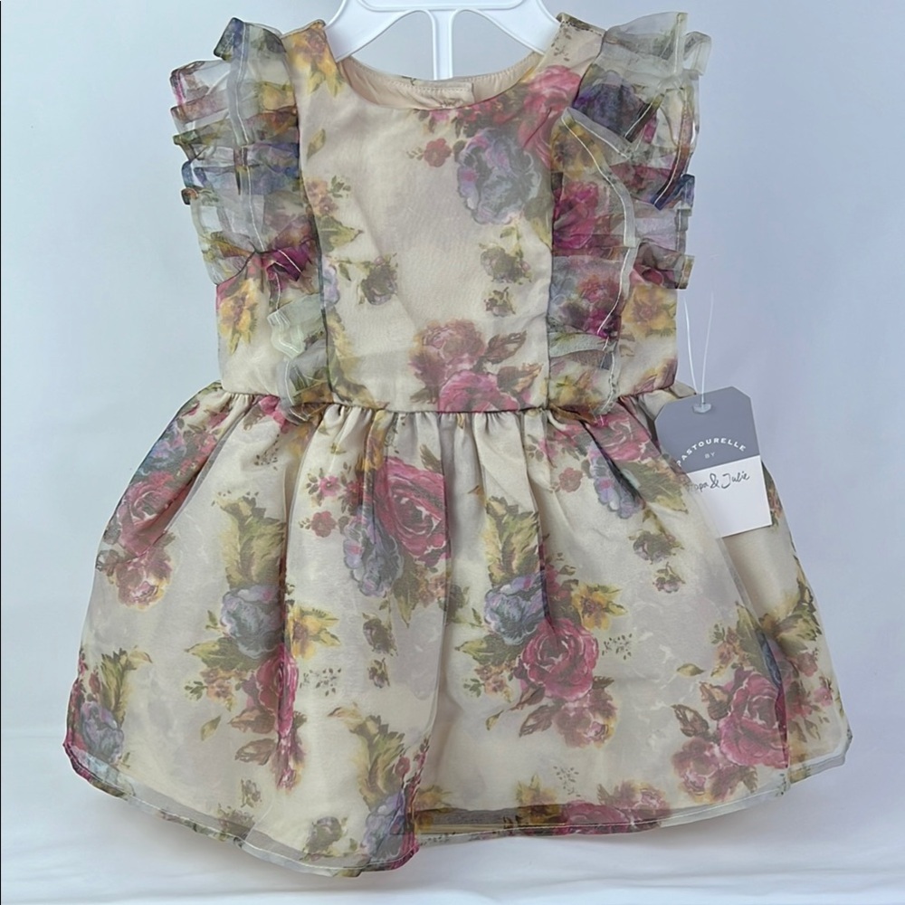 Pastourelle By Pippa & Julie-Floral Ruffle Dress